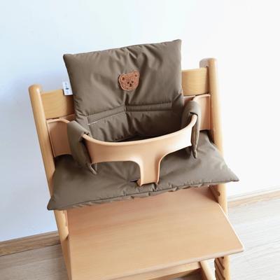 Breathable Children's Dining Chair Cushion Solid Color Thickened Eating Cushion Bear Pattern Soft Infant Growth Chair Cushion