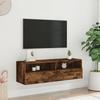 VidaXL Wall-mounted TV Cabinet Smoked Oak 100x30x30 Cm Engineered Wood 836890