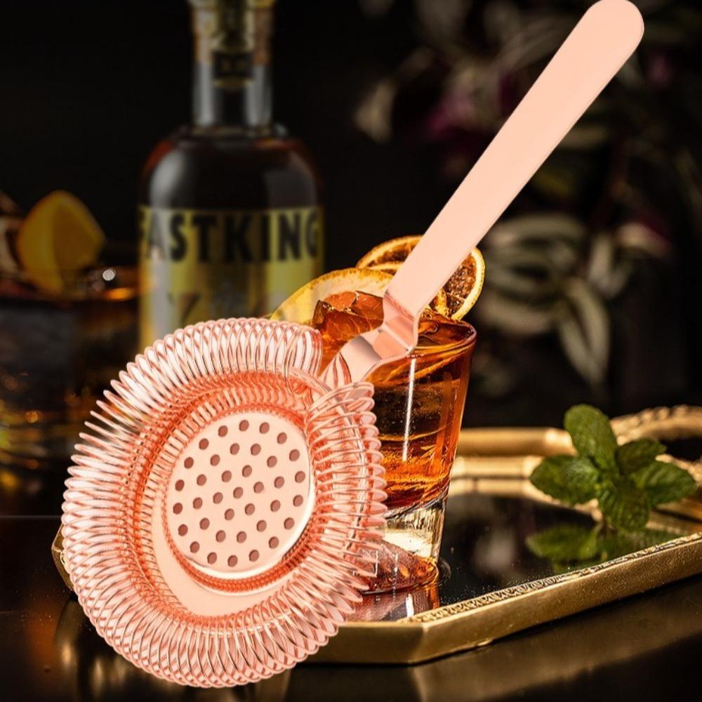 Anti-slip Cocktail Strainer Stainless Steel Wine Filter Bar Accessories Mesh Filter Bar