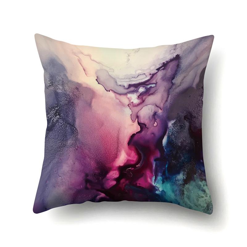 Nordic Modern Abstract Ins Style Polyester Pillow Case Car Decoration Home Printed Waist Cushion Pillow Case