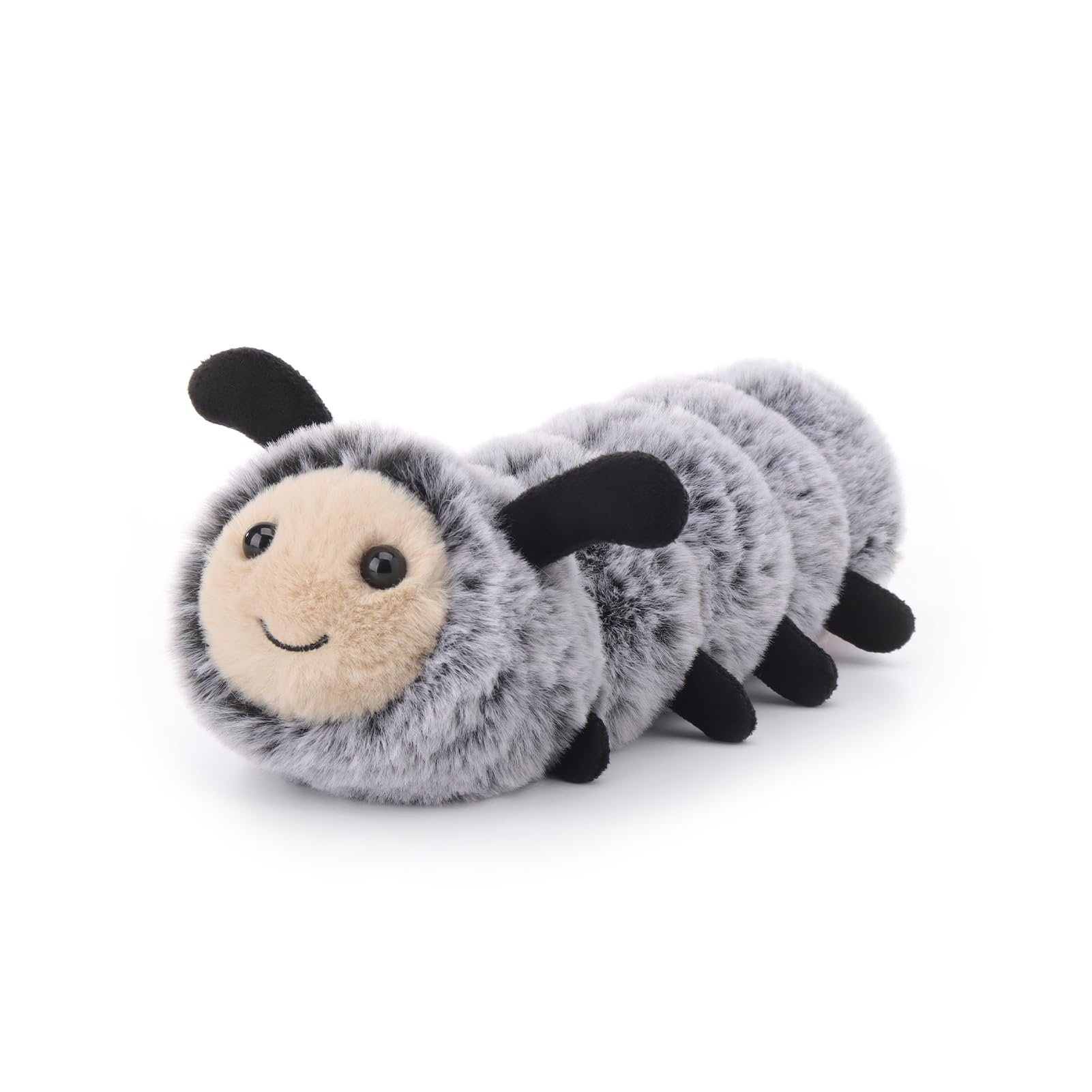 

Apricot Lamb Happy Caterpillar Plush Toy for Soft and Cute Fluffy Happy Caterpillar for Girls and 20cm Kids, Boys, серый