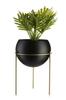 Kwietnik Stojący 25 Cm Złoto Czarny Loft
