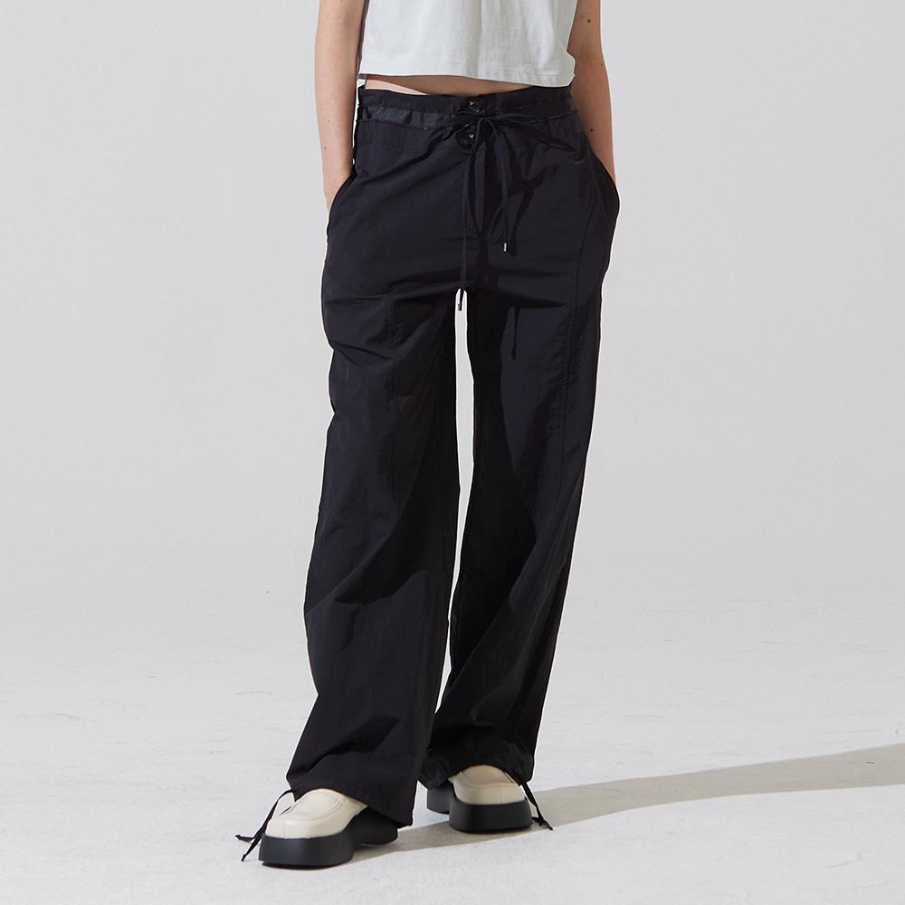 ADAUL Tab-To-Pocket String Wide Pants - Black