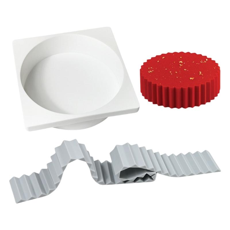 Elegant Lace Pattern Molds Cake Border Decorations Kitchen Bakings Tool Fondants Moulds Silicone Texture for Baking