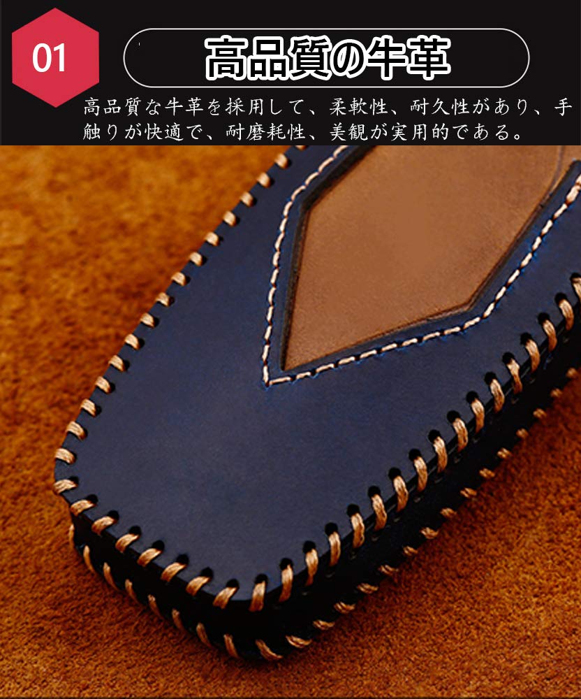 Kakash Toyota Cowhide Leather Smart Key Case Key Cover Key Cover Protective Case Dirt