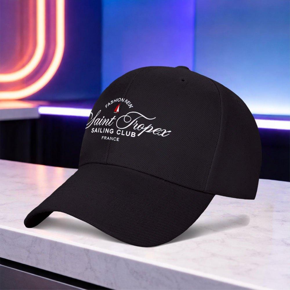 St Tropez Yacht Club Printed Lightweight Baseball Cap Unisex Outdoor Sports Hat for Festivals Weddings Daily Wear
