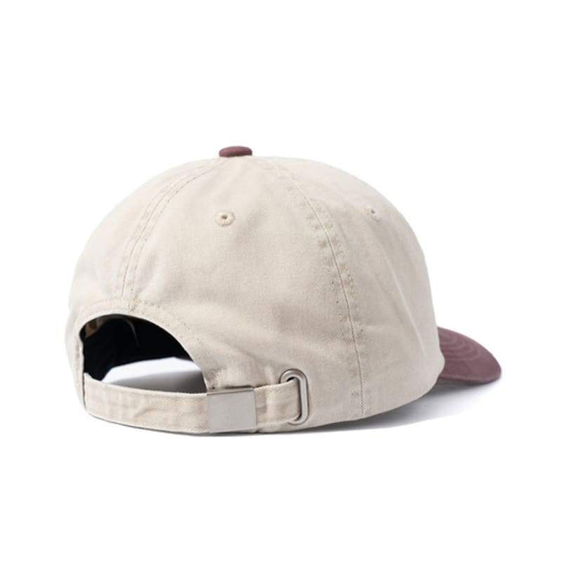 ROIDESROIS Embroidered Symbol Logo Two-Tone Ball Cap (Burgundy)