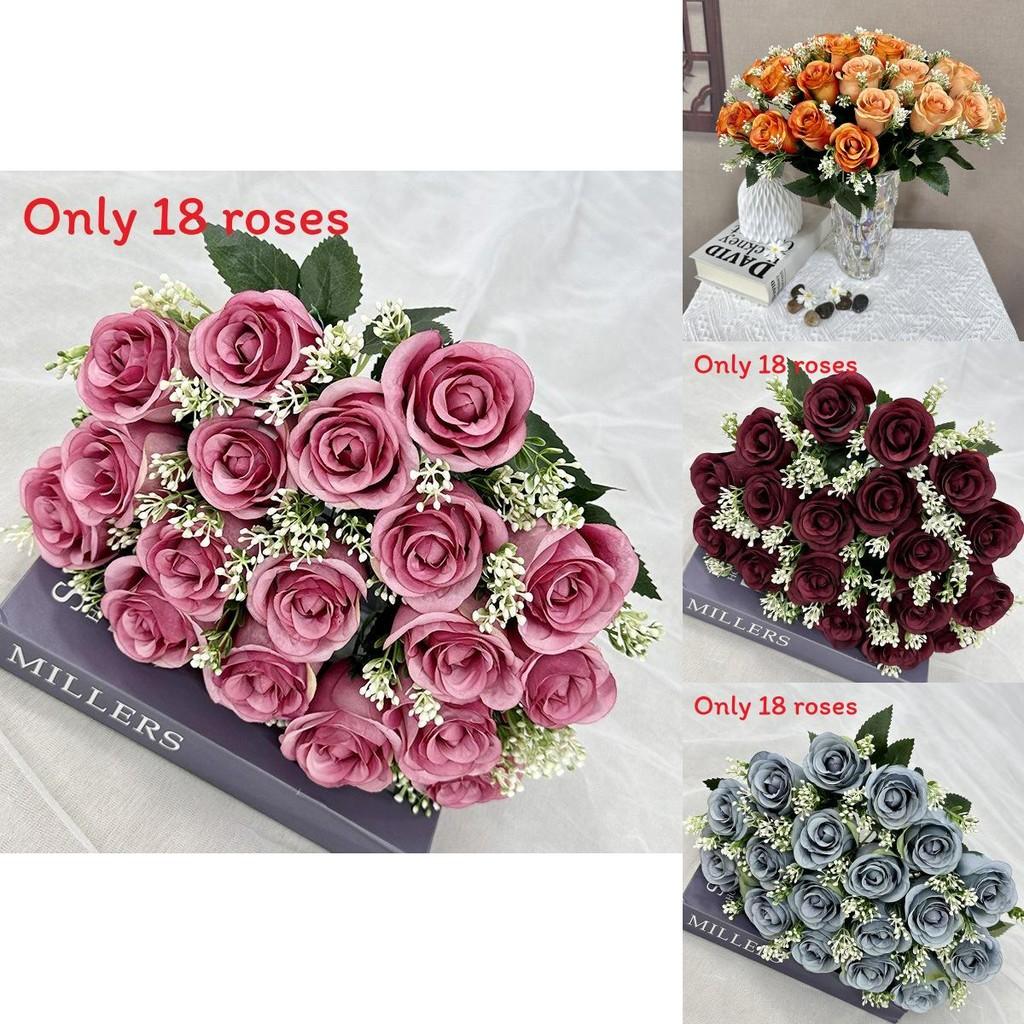 Artificial Rose Floral Arrangement 18 Head For Wedding Venue And Home Decoration