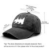 Unisex Washed Cotton Baseball Cap Sun Hat White Bear Print Trucker Cap Fit Raw Brim Snapback Baseball Caps One Size Fits All