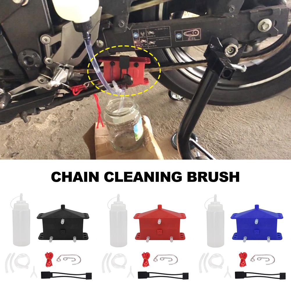 

Motorcycle Chain Cleaning Machine Kit Brush Gear Cleaner Tool For Motorbike Chains Lube Device Lubricating Accessory синій