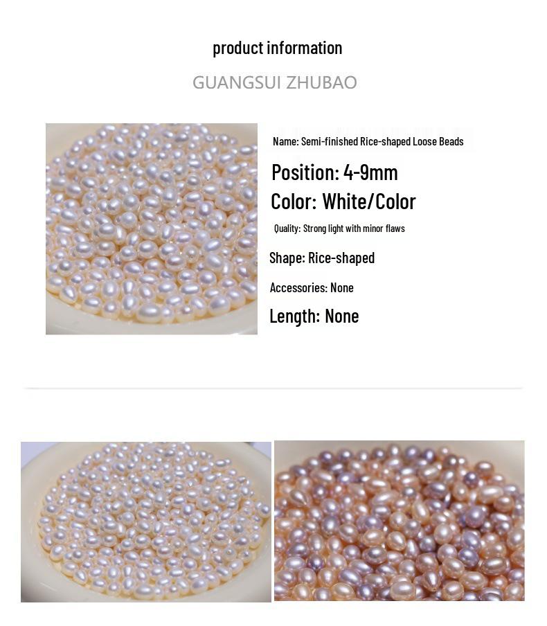 Natural Freshwater Pearl Multi-Shaped Half-Drilled DIY Jewelry Material for Women.