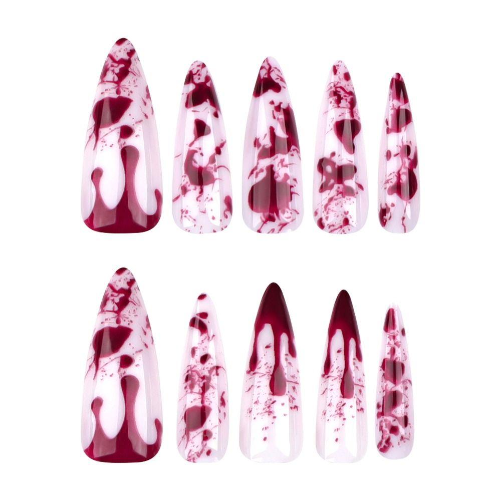 Visual Impact Halloween Press On Nails Various Styles Skeleton Patterned Fake Nails  Cosplay