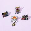 4 Pcs Childhood Cartoon Brooch Handsome Portgas·D· Ace Enamel Pin Metal Badge Jewelry Clothing Backpack Accessories Gift