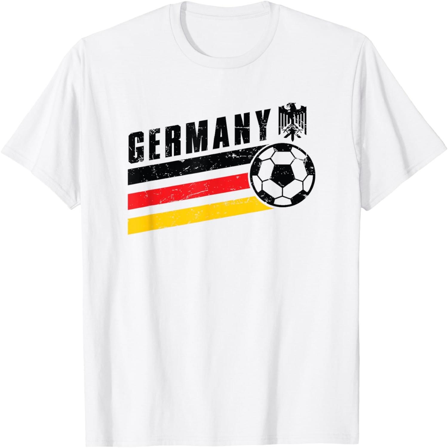 Germany Eagle Euro Football Stripe T-Shirt S разноцветный