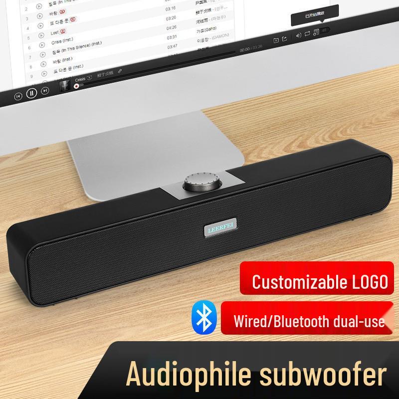 

Cross 350BS Bluetooth Long Bar Soundbar with Heavy Bass for Desktop and Wired Computer Use USB+3.5 (Wired without Bluetooth) чорний