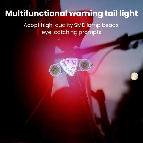 Ultra-Bright Bicycle Tail Light Rechargeable Waterproof High Lumens Bike Rear Light Safety Warning Cycling Taillight Bike Supplies
