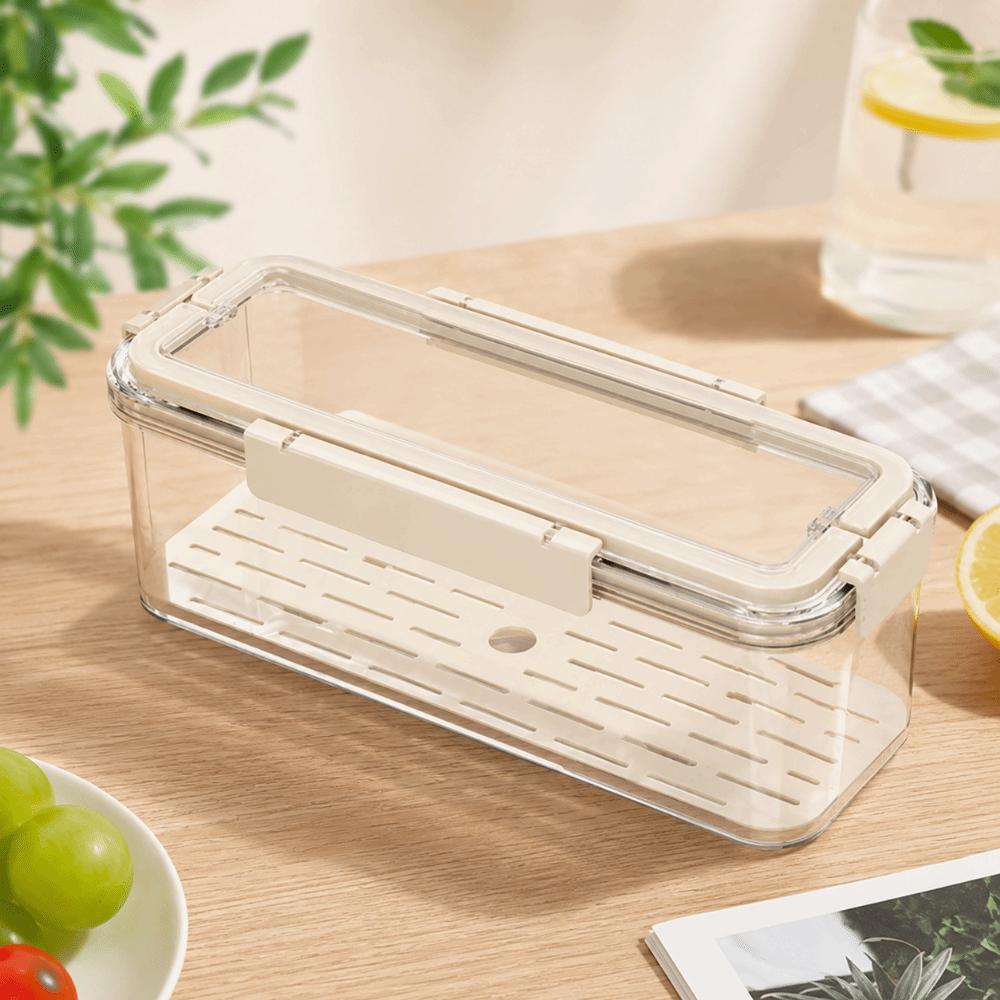Clear Fruit Storage Container Airtight with Lid Pasta Storage Container Rectangular Large Capacity Meal Prep Lunch Box Meal Prep
