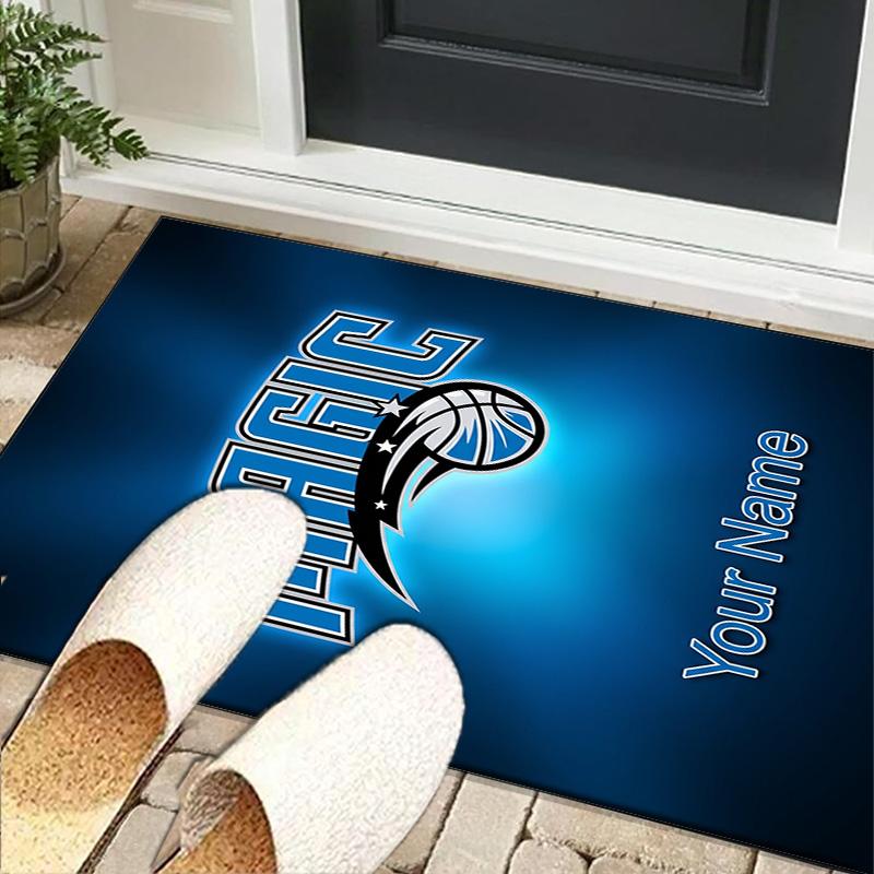 Custom Namebasketball Orlando Logo Carpet, Indoor Rug, Chair Rug, Living Rooms, Doormat Made From Polyester Home Decor Birthday Christmas Gifts