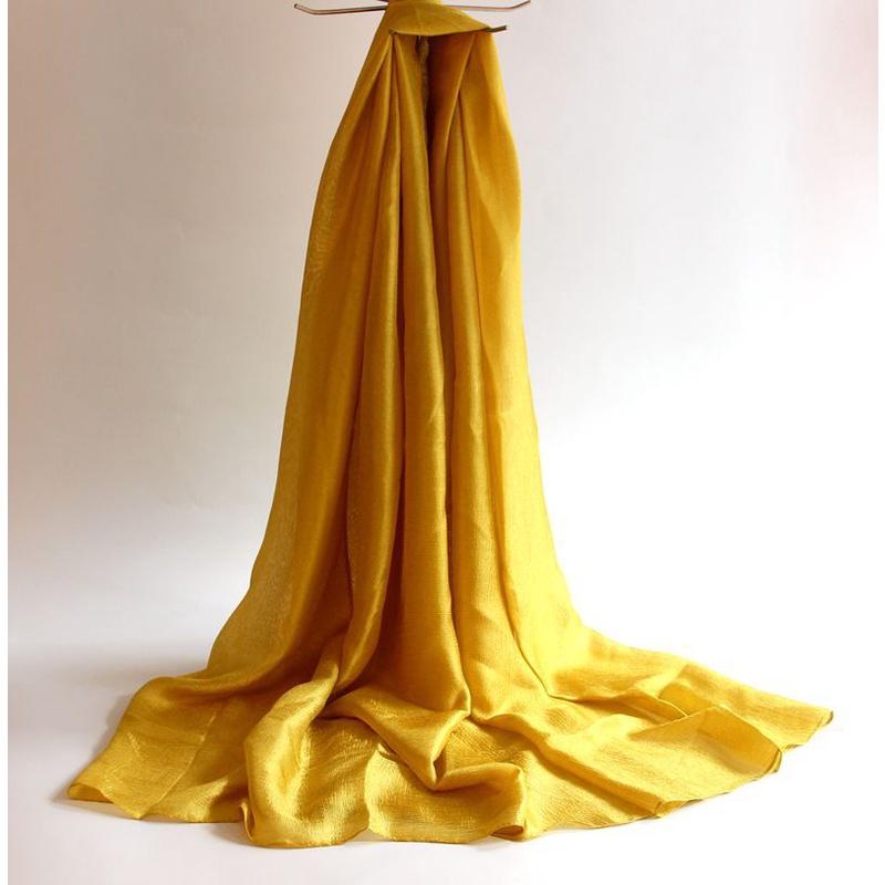 Neuer niederländischer Leinenschal für Damen, einfarbig, Baumwolle und Leinen, All-Match-Schal, Sonnenschutz, Strandtuch, Perle