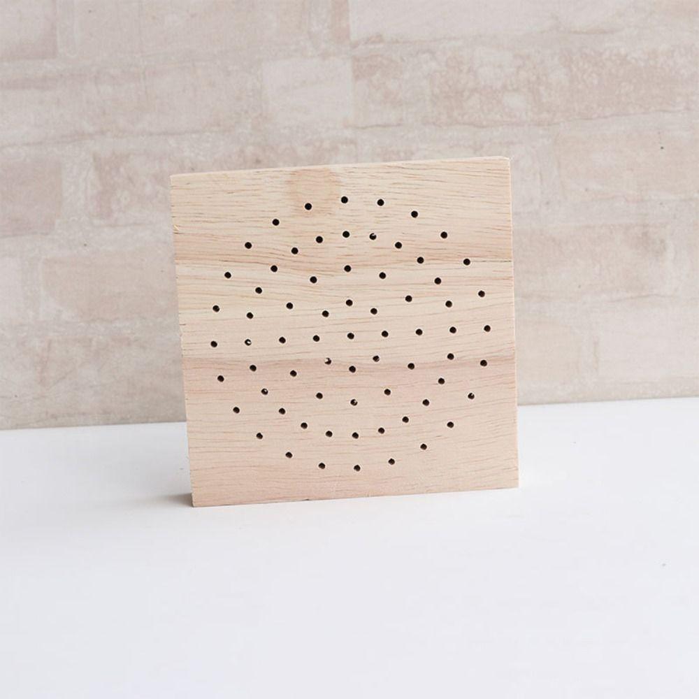 2Pcs Hole 61/81 Wooden Polishing Head Storage Board Square Save Space Nail Drill Bit Display Base 10*10cm Creativity