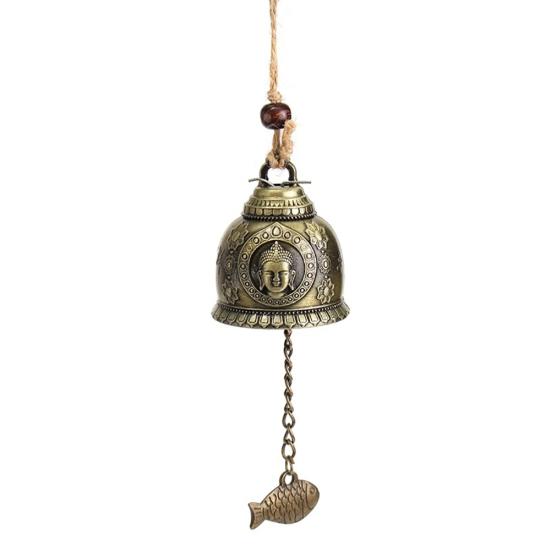 Retro Buddha Wind Chime Feng Shui Good Luck Fortune Bell Home Car Hanging Decor