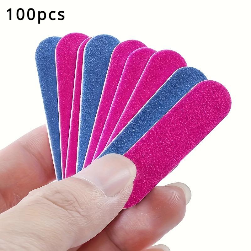 100pcs Nail Tools Scrubbing Strips Double-Sided Nail Files Miniature Two-Sided and Thin Nail Buffers Nail Accessories