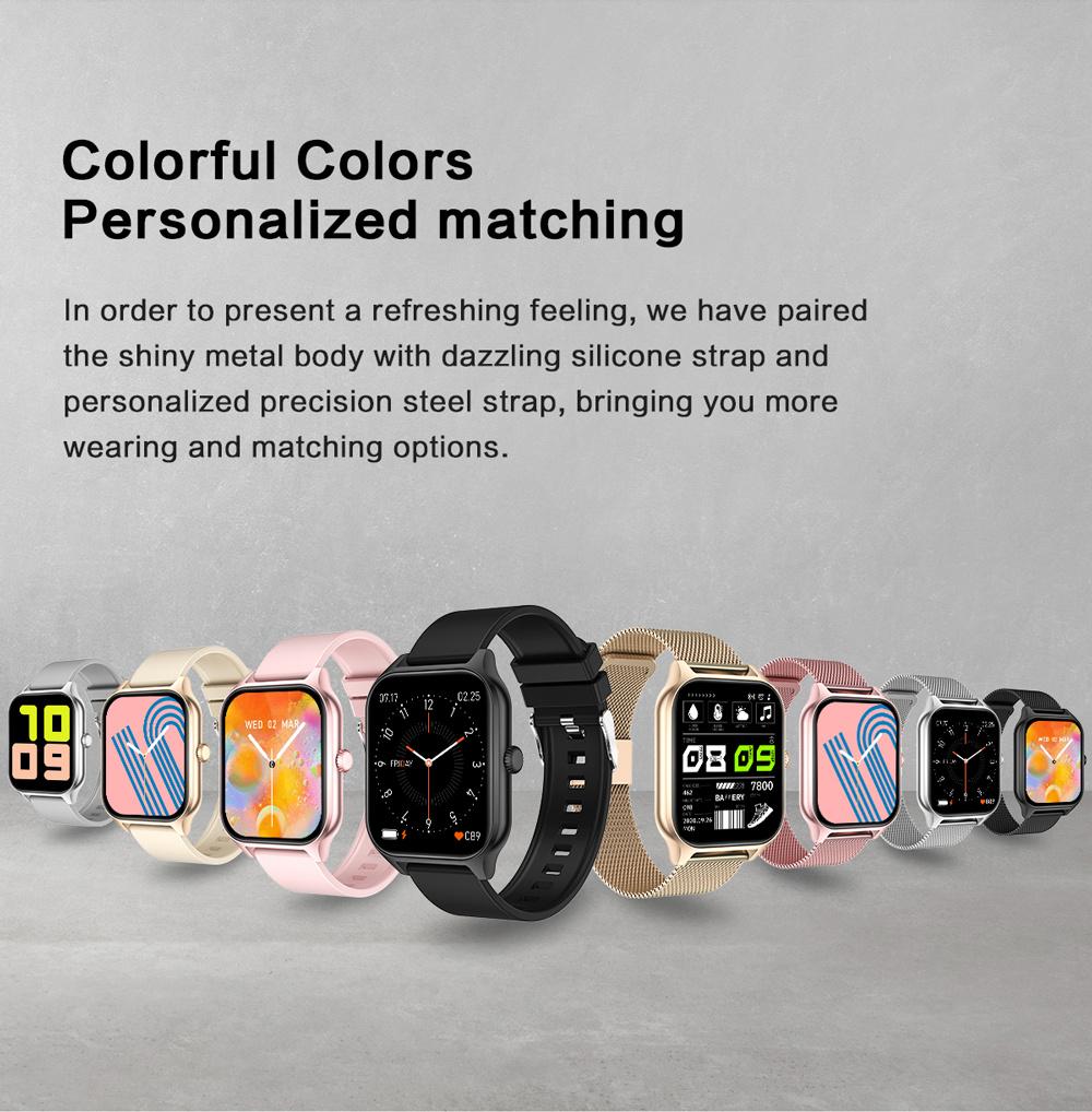 GT40 Smart Watch 1.83" Full Touch Fitness Smartwatch Heart Rate Blood Oxygen Sleep Monitor Waterproof Watch For Men Women