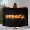SPN Supernatural Dean Sam TV Flannel Blanket,Ultra Soft Warm Plush Throw for Home Bedroom Bed Sofa Cover Office Camping Picnic