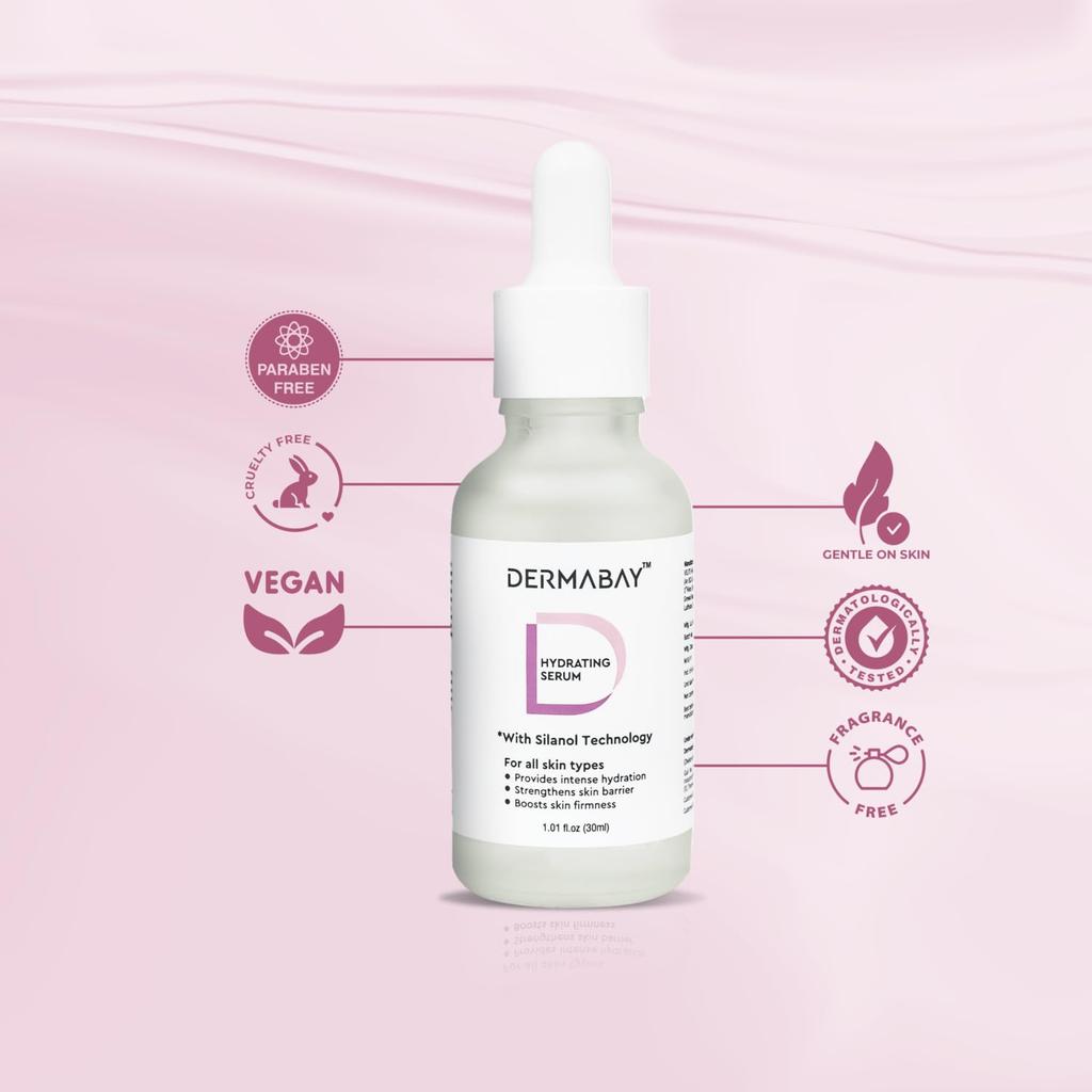 Dermabay Hydrating Serum Advanced Formula with Hyaluronic acid & Niacinamide for Revitalized and Nourished Skin Suitable for All Skin Types 30ML