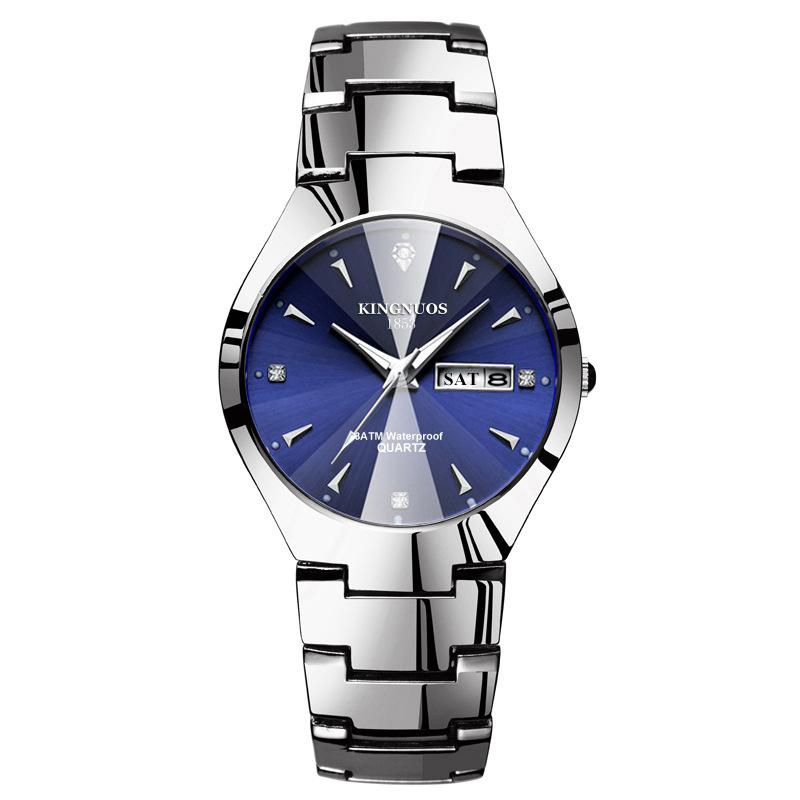 DIROCORO Orologio Unisex Business Ultra Sottile – Set Coppia, Quadrante Multifunzione Con Datario, Cinturino Magnetico