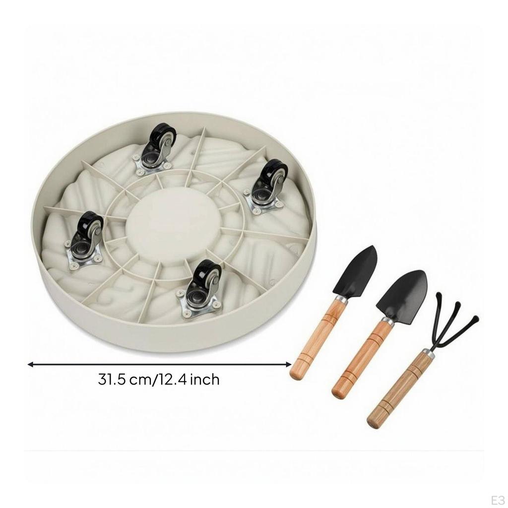 Planter Wheel Base with Wheels Water Catching Plant Stand Roller for