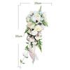 New Waterfall Wedding Bridal Bouquets for Wedding Calla Lilies Faux Rose Bride Wedding Bouquet Romantic Wedding Party Decoration