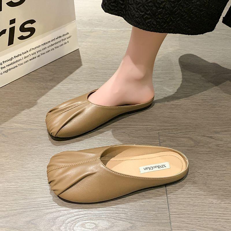 Muller shoes women's outer wear 2025 new summer versatile flat-bottomed French heelless comfortable lazy bag head half slippers