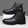 Fashion Winter Hot Selling Men's High Top Casual Shoes Fashionable Cotton Shoes Thick Soled Wear-resistant Men's Business Ankle Boots
