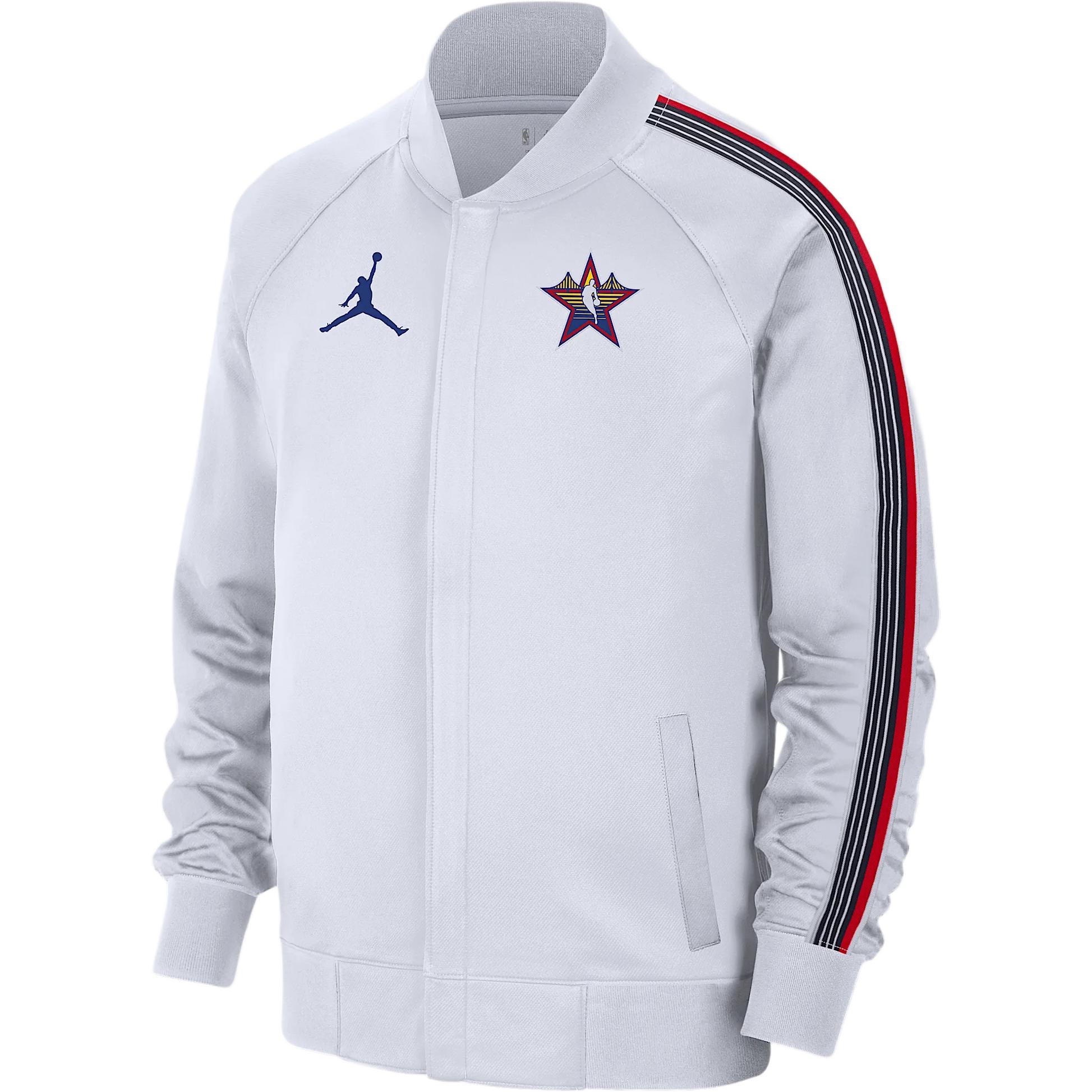 

Jordan Striped Baseball Collar Zip-Up Long Sleeve Jacket Men jackets White HF5808-100 L