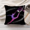 Gymnastics Water Color Cushion Cover Short Plush DoubleSided Printing Home Machine Washable In Warm Winter Pillow Cover