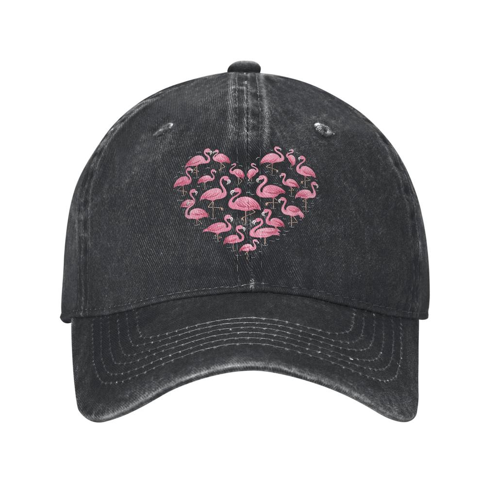 Fashion Our Flock Rocks Flamingo Baseball Caps Unisex Women Distressed Cotton Sun Cap Outdoor All Seasons Travel Gift Caps Hat