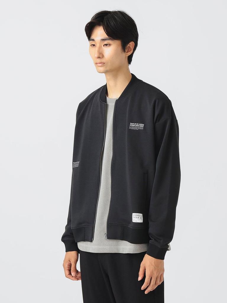 Beams Heart Men's Printed Cardboard MA-1 Sweatshirt (Moisture-Wicking, Quick-Drying, and Pill-Resistant), Black, Size M