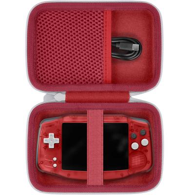 Khanka Storage Case for ANBERNIC RG34XX Handheld Game Console, RG 34XX, Whatsko Retro Game Console, Red (Case Only)