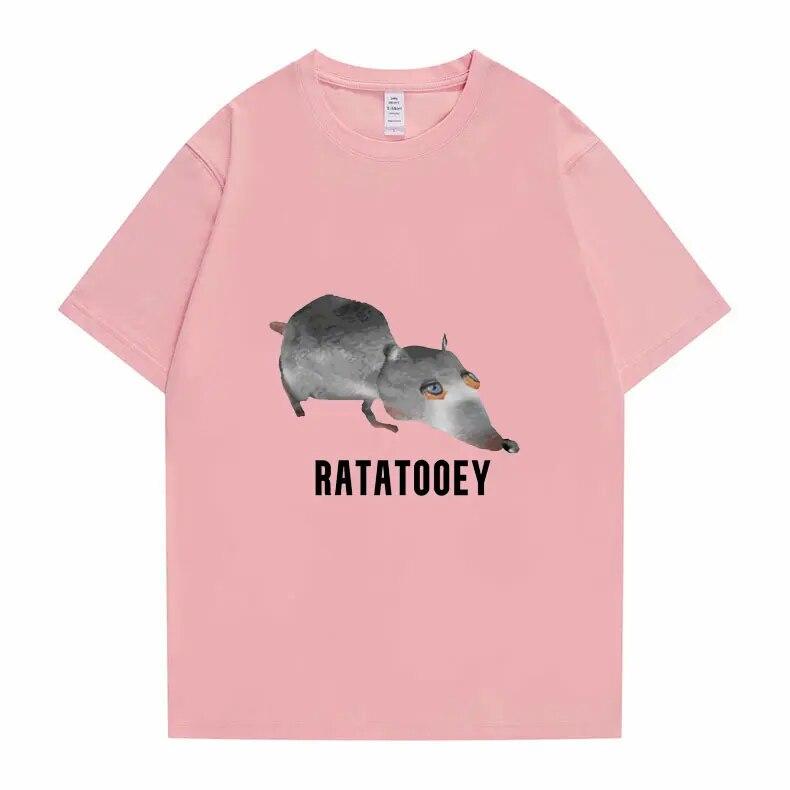 New Harajuku RATATOOEY T Shirts Funny Mouse Print Tshirt Summer Unisex Women Fashion Creative Tees Short Sleeve Unisex LooseT-shirt