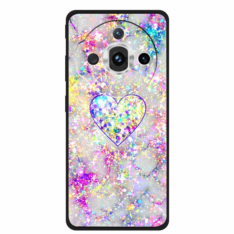 For ZTE nubia Z60S Pro 6.78" Case TPU Soft Black Silicone Painted Cute Cat Starry Cover for Nubia Z60S Pro Luxury Animals Funda