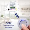 16A Smart DIY Mini Light Switch 433MHz Remote Control Switch Relay Receiver Module 2-Way Control Round Button Wall Panel 85~240V