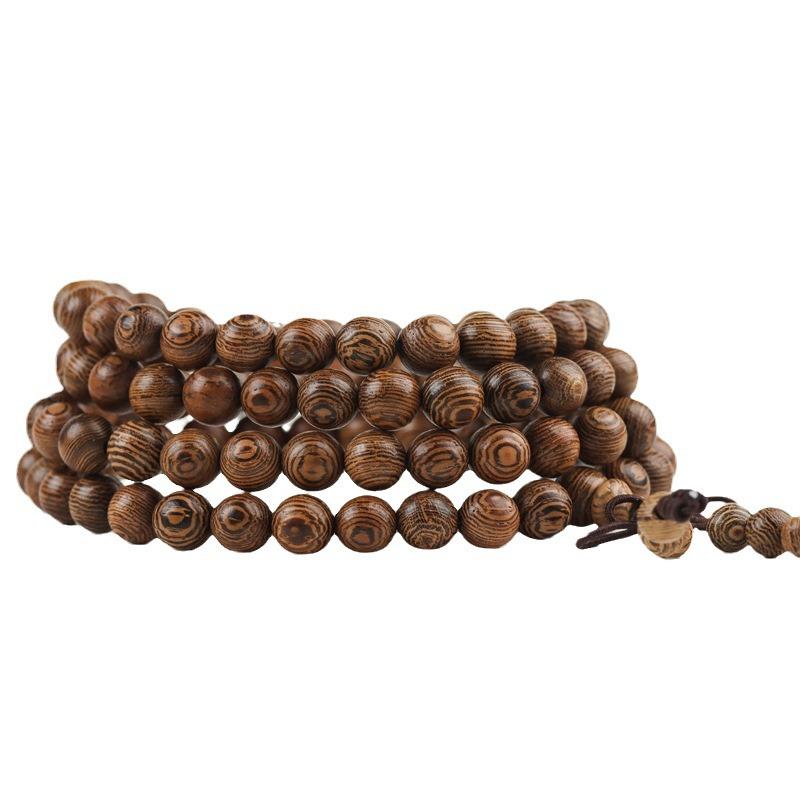 6mm 12mm 10mm Hühnerflügelholz 108 Mala Perlen Buddhistisches Gebetsarmband Halskette für Meditation Yoga
