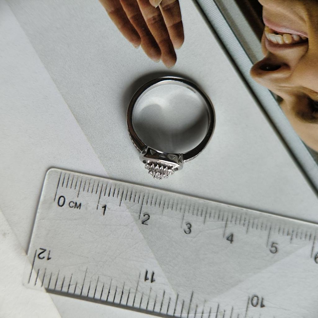 Silver Ring with Cubic Zirconia, Product Weight 3.33 G (2186625)