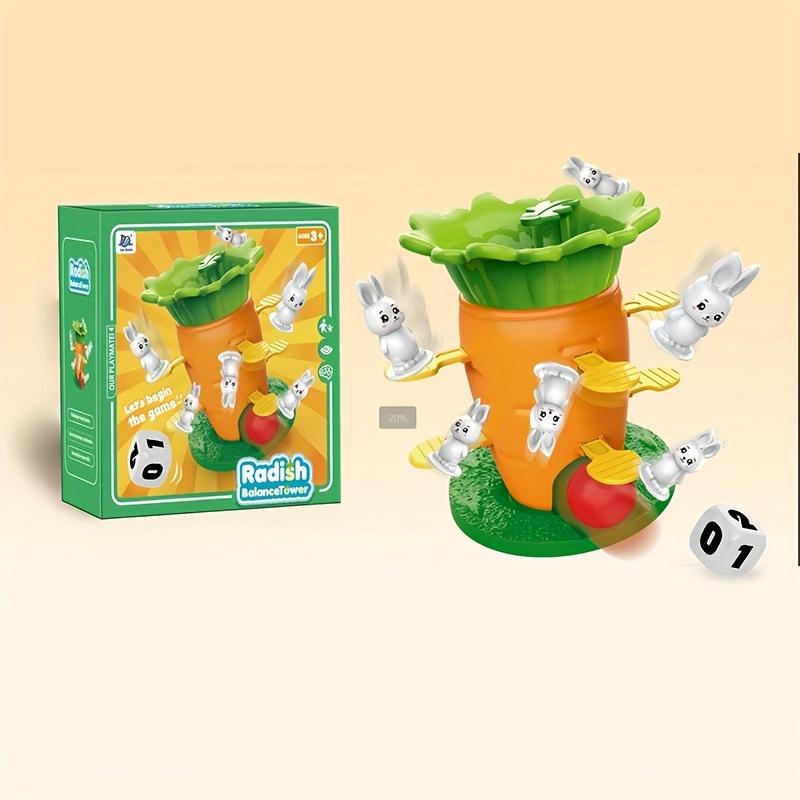 

Зайчик Балансировка и Складывание Морковная Башня Малыш Сенсорные Строительные Блоки Обучение Математике Счет Игрушка Подарки на День Рождения для Мальчиков Девочек
