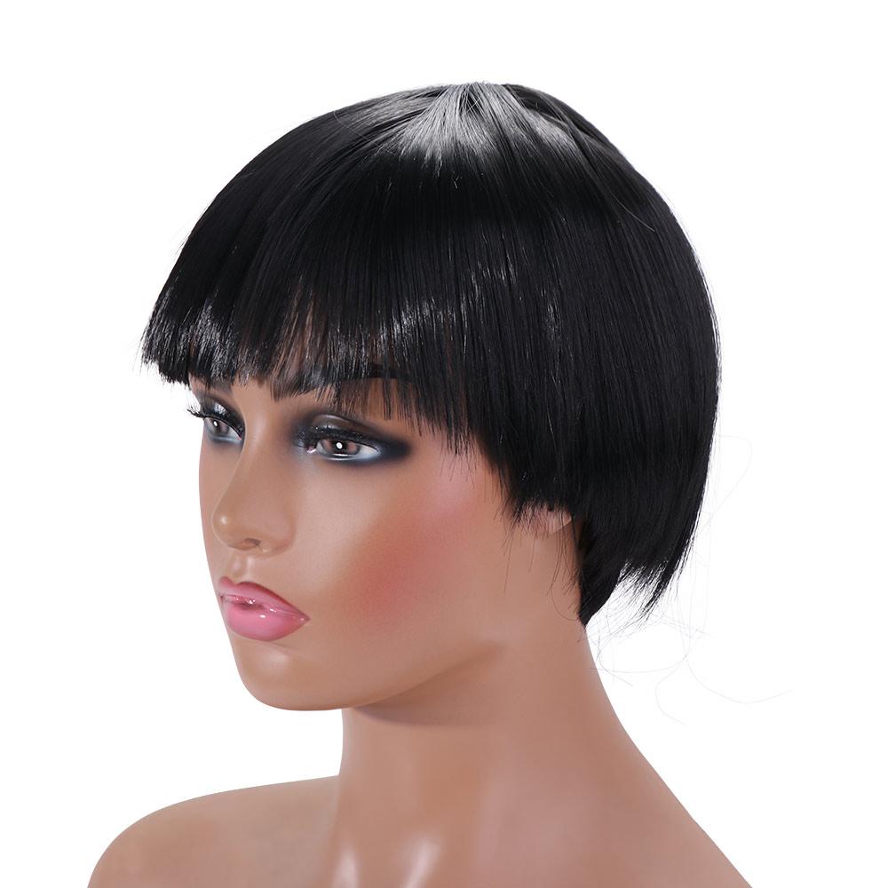 Synthetic Short Mushroom Wig Music Costume Men Brown Cosplay Wig 60's Bowl Cut Wigs  Nightclub Bar