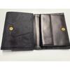 Used Excellent Condition PRADA Tessuto Nylon Trifold Wallet Black Gold Logo