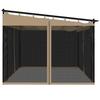 Vidaxl Altanka Ze Ścianami Z Siatki, Kolor Taupe, 4X3 M, Stal