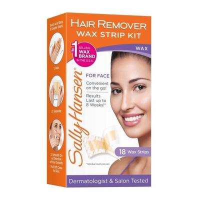 Kit de bandes de cire Sally Hanson pour le visage et le bikini Facile à utiliser, sans micro-ondes, comprend 34 bandes
