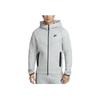Nike Solid Color Zip-Up Hooded Sports Jacket With Dual Zipper Men Jackets Grey FB7922-063